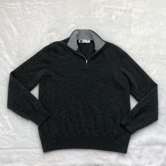 Boden Other - Like New Charcoal Gray Boden Cashmere Quarter Zip Pullover Sweater